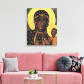 Mary of Czestochowa Polen Icon von unserer Lady Ju Leinwanddruck (Insitu (Wohnzimmer))