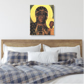 Mary of Czestochowa Polen Icon von unserer Lady Ju Leinwanddruck (Insitu (Schlafzimmer))