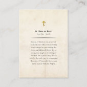 Mary of Egypt Orthodoxe Christliche Gebetskarte Platzkarte (Rückseite)