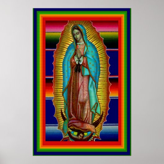 Mary of Guadalupe Zarape Poster, Jungfrau der Frau Poster (Vorne)