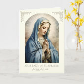Mary Our Lady of Surprises Gebet katholisch Karte (Gelbe Blume)