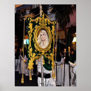 Mary, Palm Sunday, Marbella, Spanien Poster