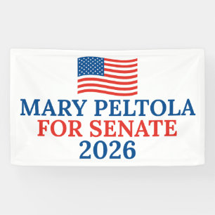 Mary Peltola für den Senat 2026 Alaska-Wahl Banner