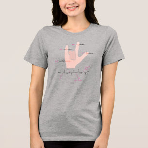 MARY-Peptid, Ich-lieb-dich-Handzeichen mit individ Tri-Blend Shirt