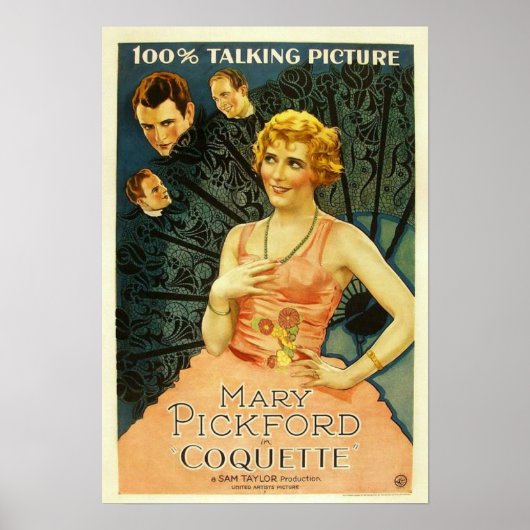 Mary Pickford 'Coquette' 1929 Filmplakat Poster (Vorne)