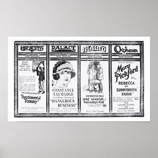 Mary Pickford Mae Marsh Constance Talmadge 1921 ad Poster (Vorne)