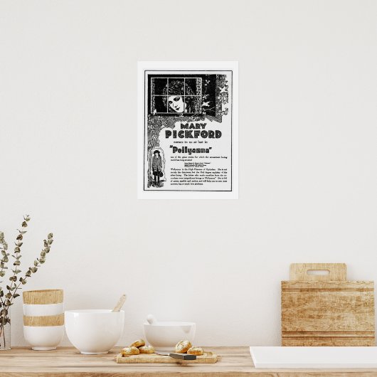 Mary Pickford Pollyanna Movie Ad Print Poster (Küche)