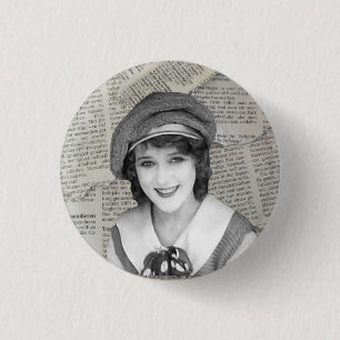 Mary Pickfordnymphet-Knopf Button