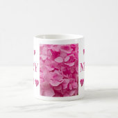 "Mary" Pink Hydrangea Blumenbriefe & Niedliche Her Kaffeetasse (Mittel)