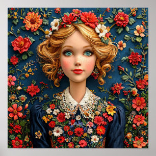 Mary Poppins Cartoon-Kunst Poster