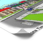 Mary Poppins Umbrella Funny Collectious Art Poster (Ecke)