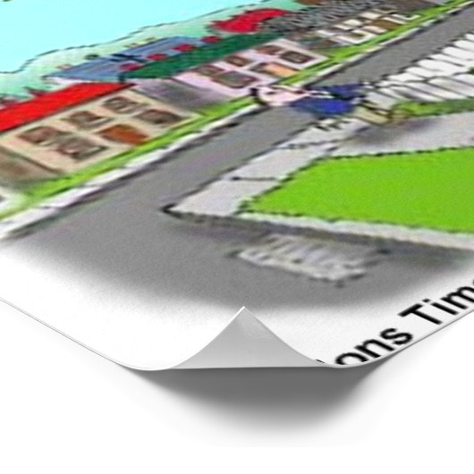 Mary Poppins Umbrella Funny Collectious Art Poster (Ecke)