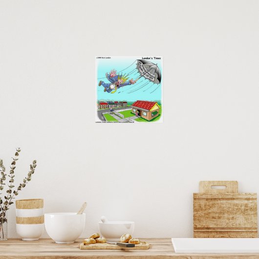 Mary Poppins Umbrella Funny Collectious Art Poster (Küche)