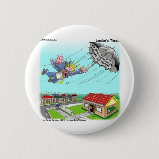 Mary Poppins Umbrella Funny Gifts T-Shirts etc Button (Vorderseite)