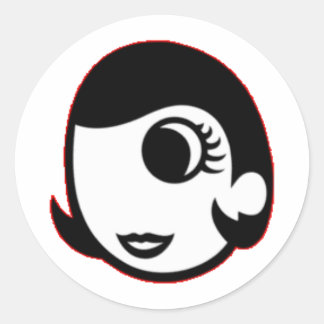 Mary Prankster Runder Aufkleber