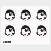 Mary Prankster Runder Aufkleber (Blatt)