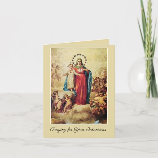 Mary Queen of Heaven Angels Karte (Vorderseite)