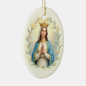 Mary Queen of Heaven God's Peace and Blessings Keramik Ornament (Rechts)