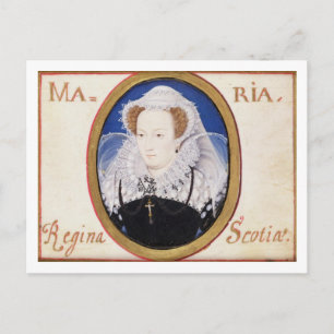 Mary Queen of Schotten (1542-87) (gouache on vellu Postkarte