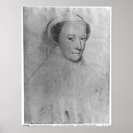 Mary, Queen of Schotten in white trauurning, 1560 Poster (Vorne)