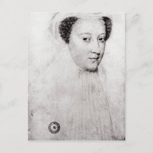 Mary, Queen of Schotten in white trauurning, 1560 Postkarte