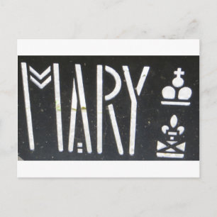Mary Queen of Schotten Logo in Zaun bei Provand's  Postkarte