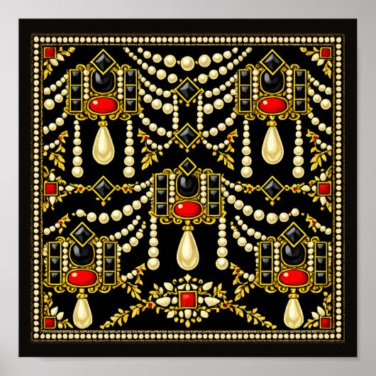 Mary Queen of Scots Jewells Inspired Design  Poster (Vorne)