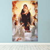 Mary Queen of the Angels Jesus Leinwanddruck (Insitu (Holzboden))