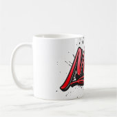 Mary red Heart Graffiti Tasse Kaffeetasse (Links)