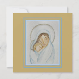 Mary’s Mantle & Child Christmas Flat Card Feiertagskarte