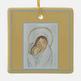 Mary’s Mantle & Child Christmas Keramikornament