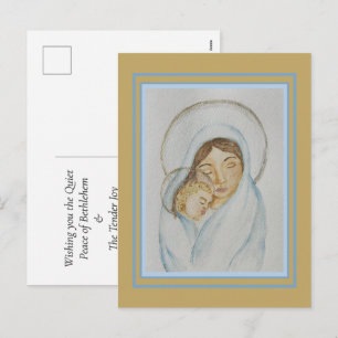 Mary’s Mantle & Child Weihnachtspostkarte Feiertagspostkarte