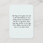 Mary’s Prayer Card Visitenkarte (Rückseite)