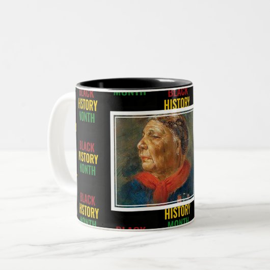 MARY SEACOLE Personalisiert | Monat der Schwarzen Zweifarbige Tasse (Vorderseite Links)
