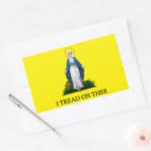 Mary: Serpent Crusher Rechteckiger Aufkleber (Umschlag)