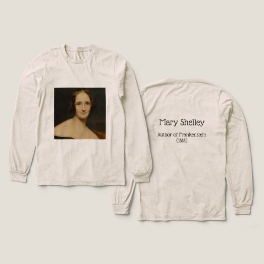Mary Shelley, Author of Frankenstein, 1818 Tri-Ble Tri-Blend Shirt (Design Vorderseite & Rückseite)
