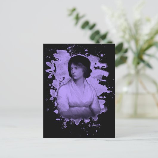 Mary Shelley (Wollstonecraft) Tribute Postkarte (Stehend Vorderseite)