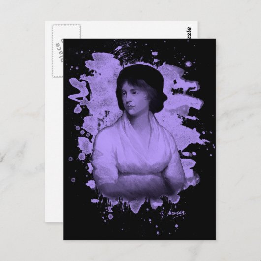 Mary Shelley (Wollstonecraft) Tribute Postkarte (Vorne/Hinten)