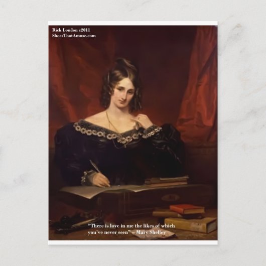 Mary Shelly "Liebe Niemals gesehen" Geschenke & Ka Postkarte (Vorderseite)