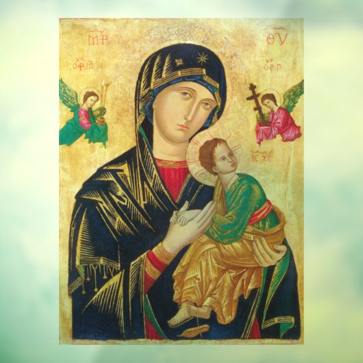 MARY "STAINED GLASS BABY JESUS FENSTER CLING FENSTERAUFKLEBER (Blatt 3)