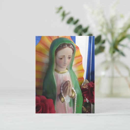 Mary Statue Postkarte (Stehend Vorderseite)