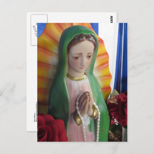 Mary Statue Postkarte (Vorne/Hinten)