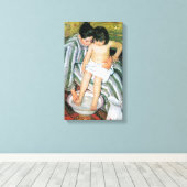 Mary Stevenson Cassatt - Das Bad Leinwanddruck (Insitu (Holzboden))