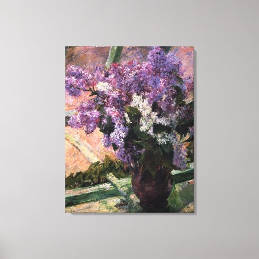 Mary Stevenson Cassatt - Lilacs in a Window 1880 Leinwanddruck (Vorderseite)