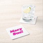 Mary Sue! Rechteckiger Pappuntersetzer (Vor Ort)