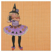 Mary the Halloween Witch Fabric Stoff (Nahaufnahme)
