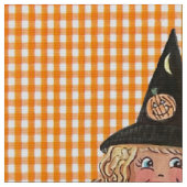 Mary the Happy Halloween Witch Fabric Stoff (Nahaufnahme)