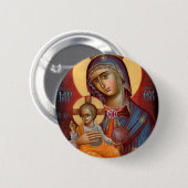 Mary - THEOTOKOS Button (Vorne & Hinten)