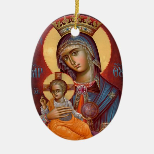 Mary - THEOTOKOS Keramik Ornament (Vorne)