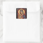 Mary - THEOTOKOS Quadratischer Aufkleber (Tasche)